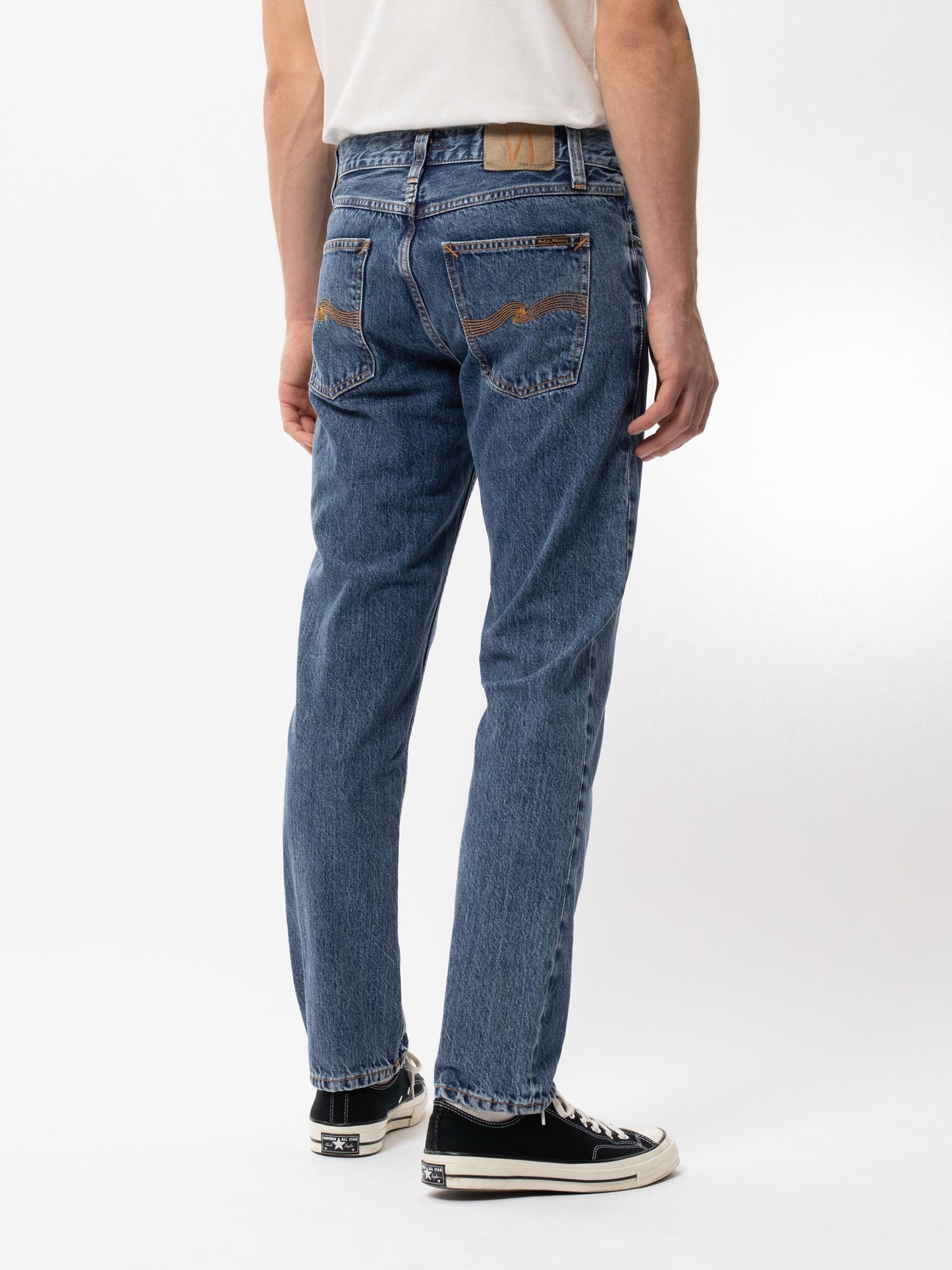 Jean droit bleu en coton bio - gritty jackson friendly blue