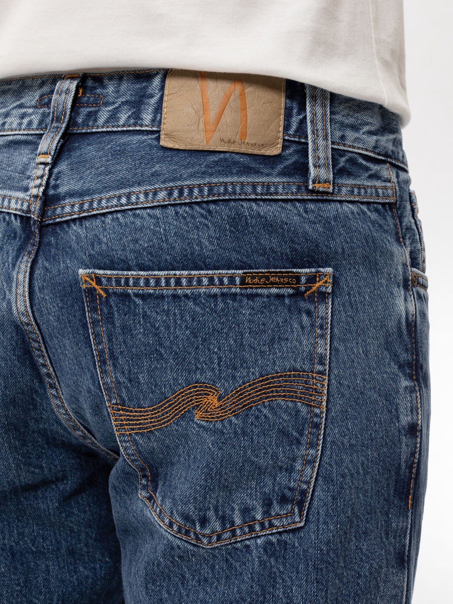 Jean droit bleu en coton bio - gritty jackson friendly blue