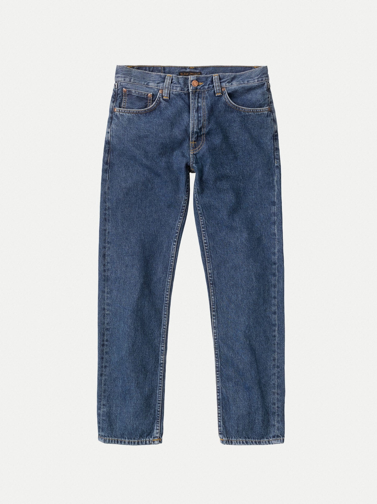 Jean droit en coton bio | bleu "gritty jackson 90s stone"