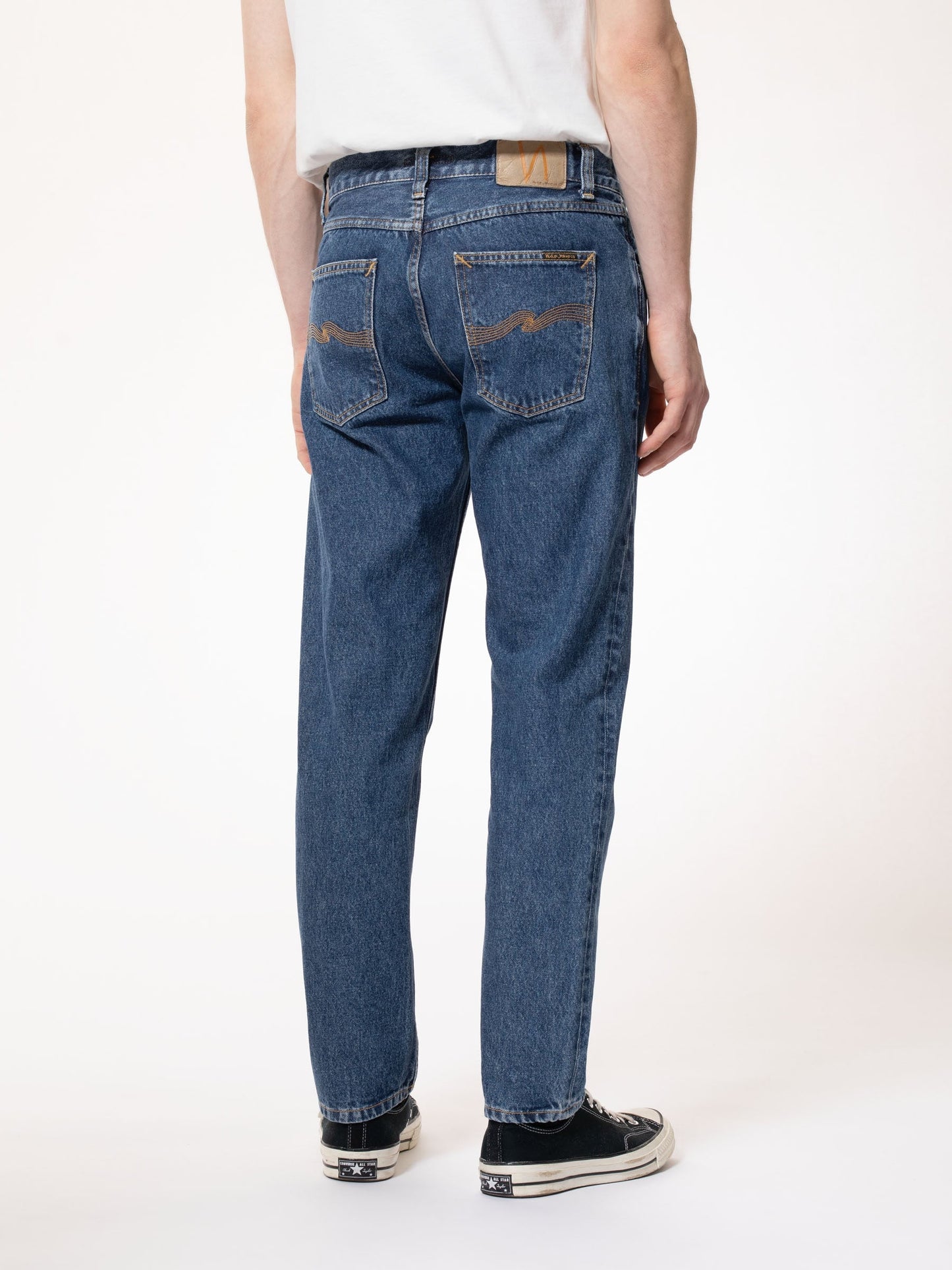 Jean droit en coton bio | bleu "gritty jackson 90s stone"