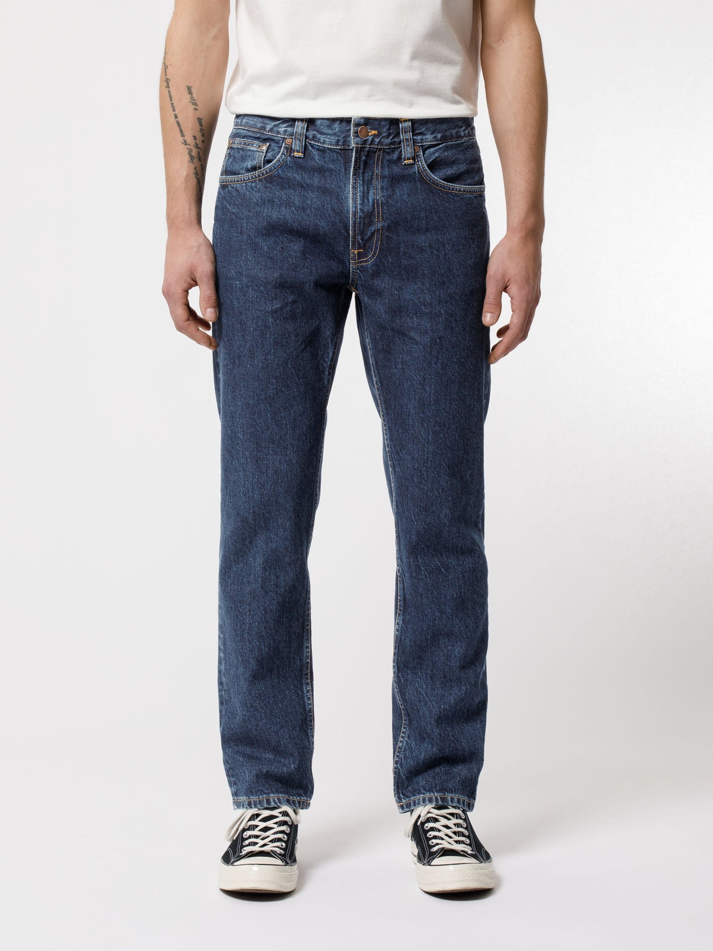 Jean Droit Bleu Foncé en coton bio - Gritty Jackson Dark Space