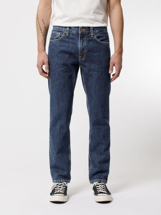 Jean Droit Bleu Foncé en coton bio - Gritty Jackson Dark Space