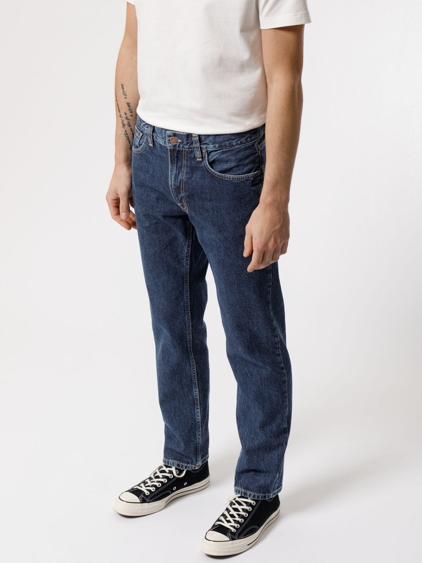 Jean Droit Bleu Foncé en coton bio - Gritty Jackson Dark Space