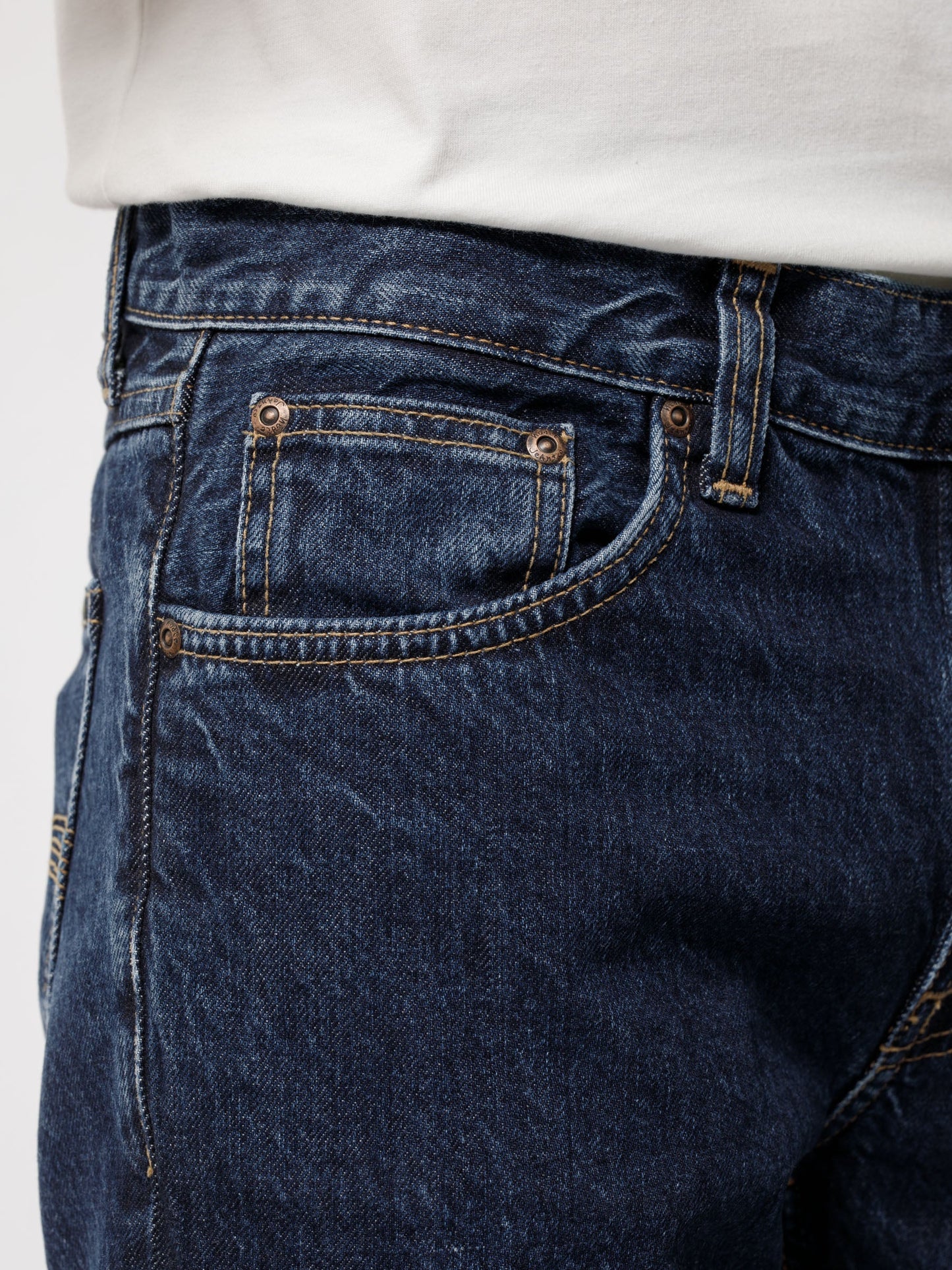 Jean Droit Bleu Foncé en coton bio - Gritty Jackson Dark Space