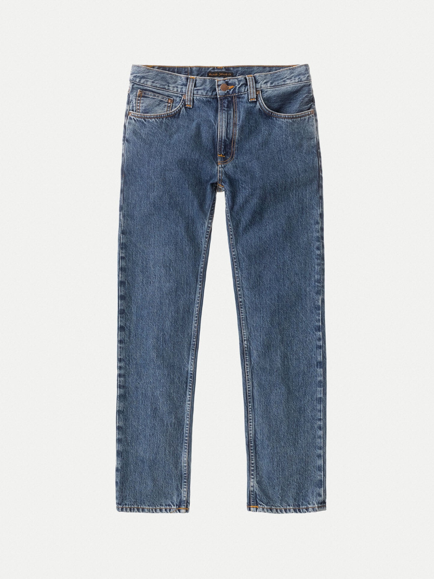 Jean droit bleu en coton bio - gritty jackson friendly blue
