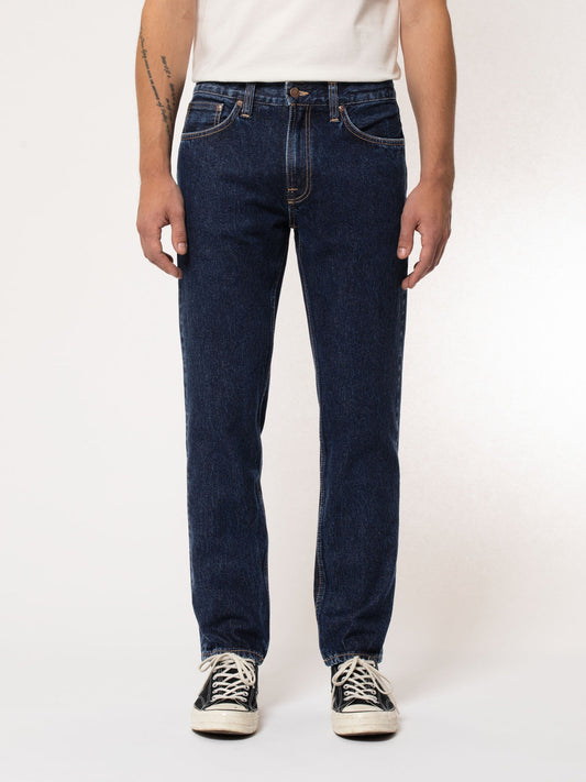 Jean droit bleu foncé en coton bio - Gritty Jackson Heavy Rinse