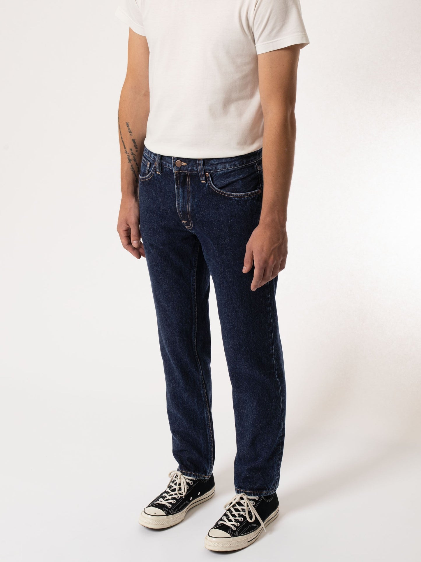 Jean droit bleu foncé en coton bio - Gritty Jackson Heavy Rinse