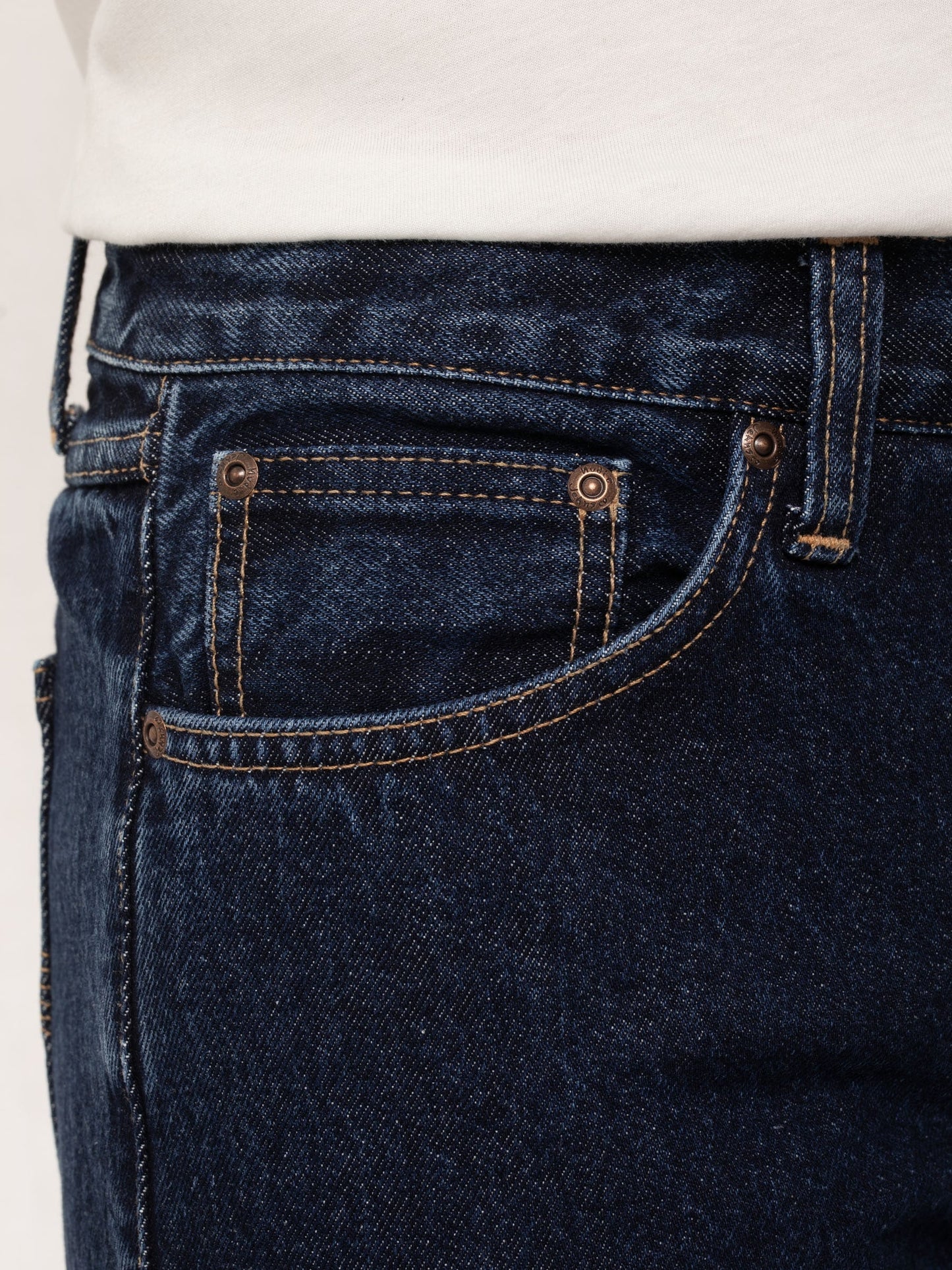 Jean droit bleu foncé en coton bio - Gritty Jackson Heavy Rinse