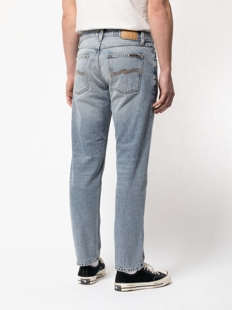Jean droit bleu en coton bio - Gritty Jackson Dry light depot