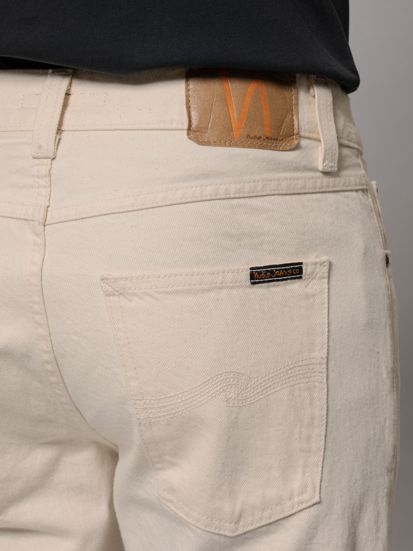 Jean droit écru en coton bio non teinté - gritty jackson soft cream
