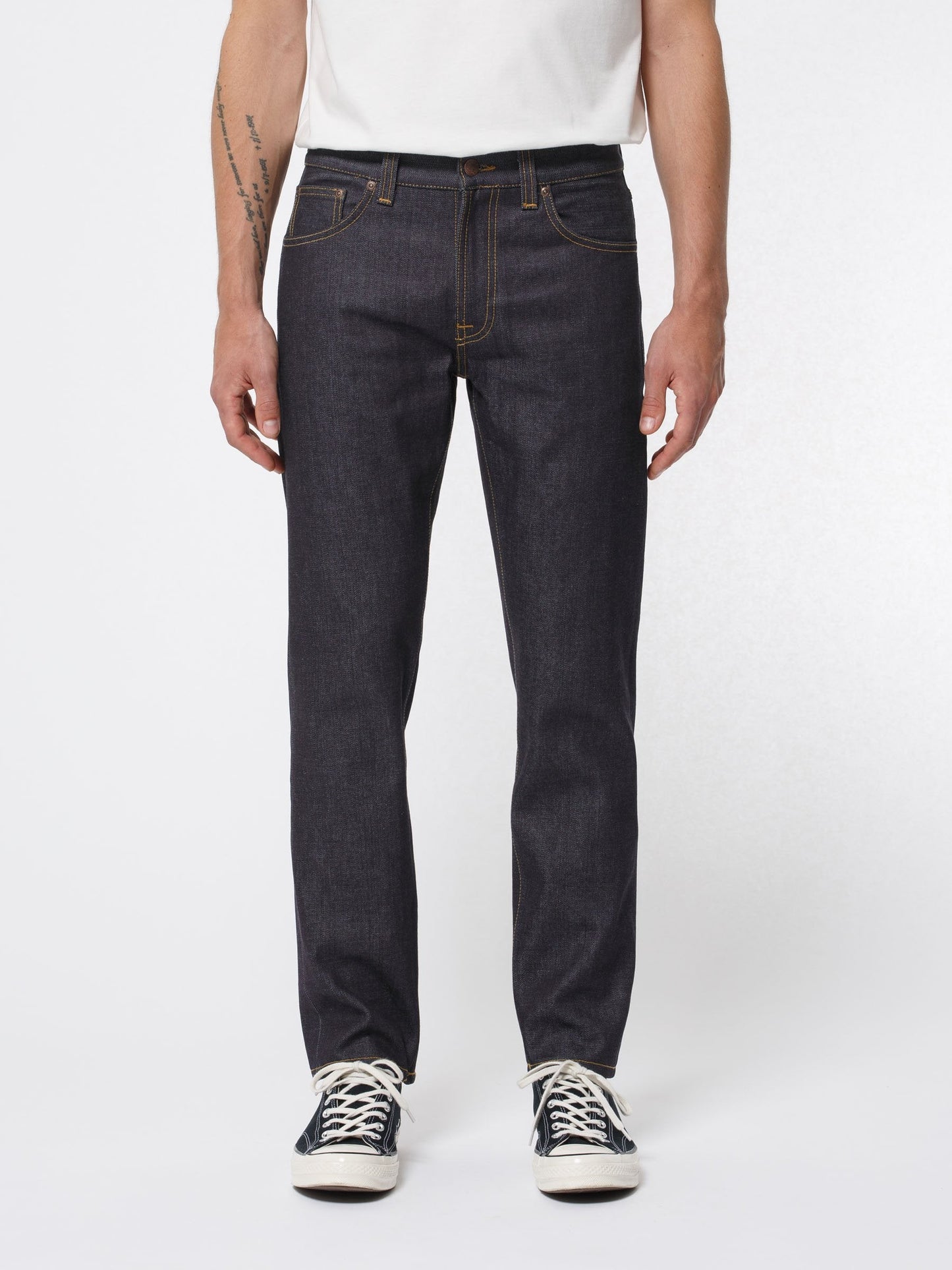 Jean droit en coton bio - brut "Gritty Jackson Dry Classic Navy"