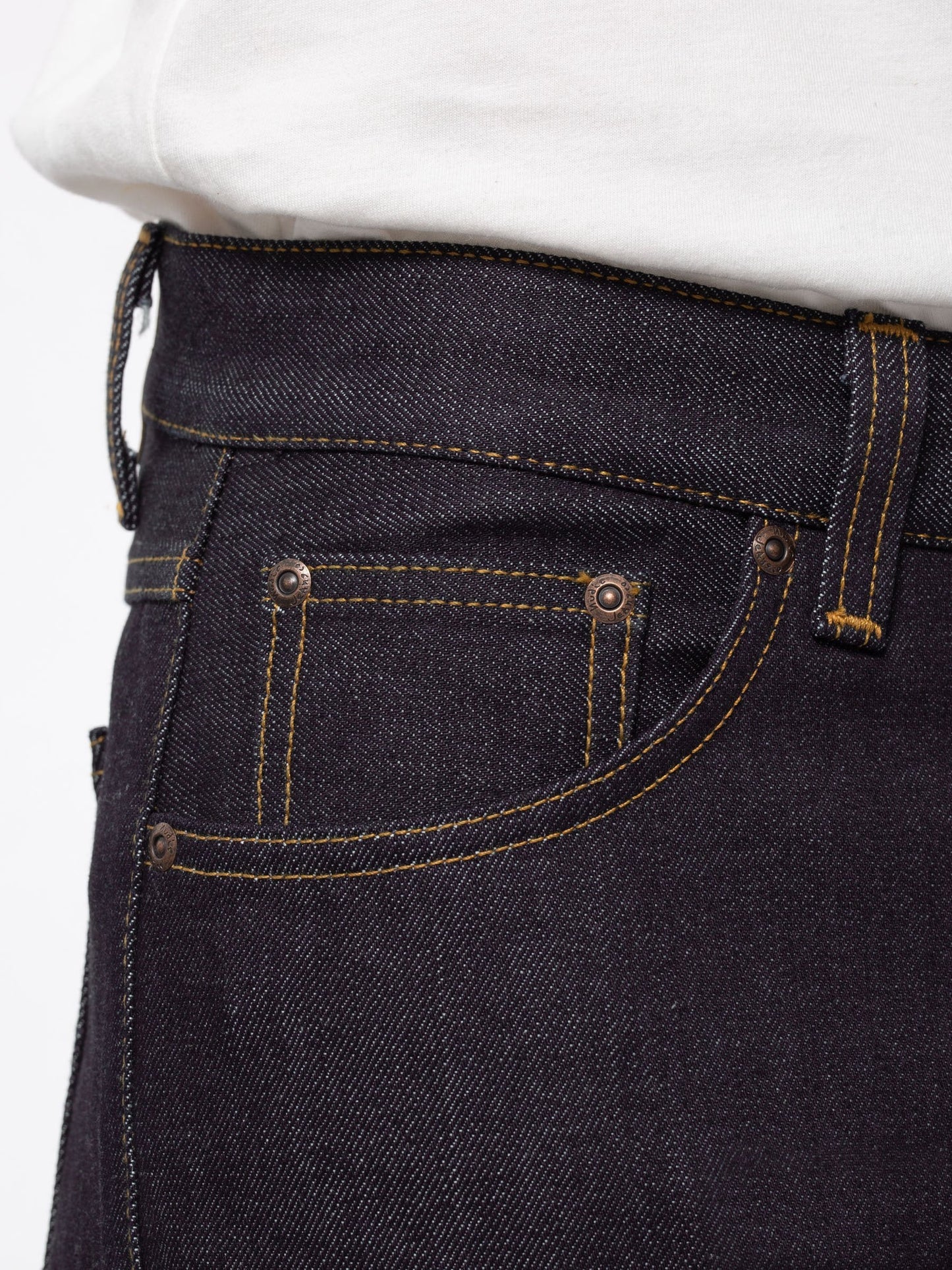 Jean droit en coton bio - brut "Gritty Jackson Dry Classic Navy"