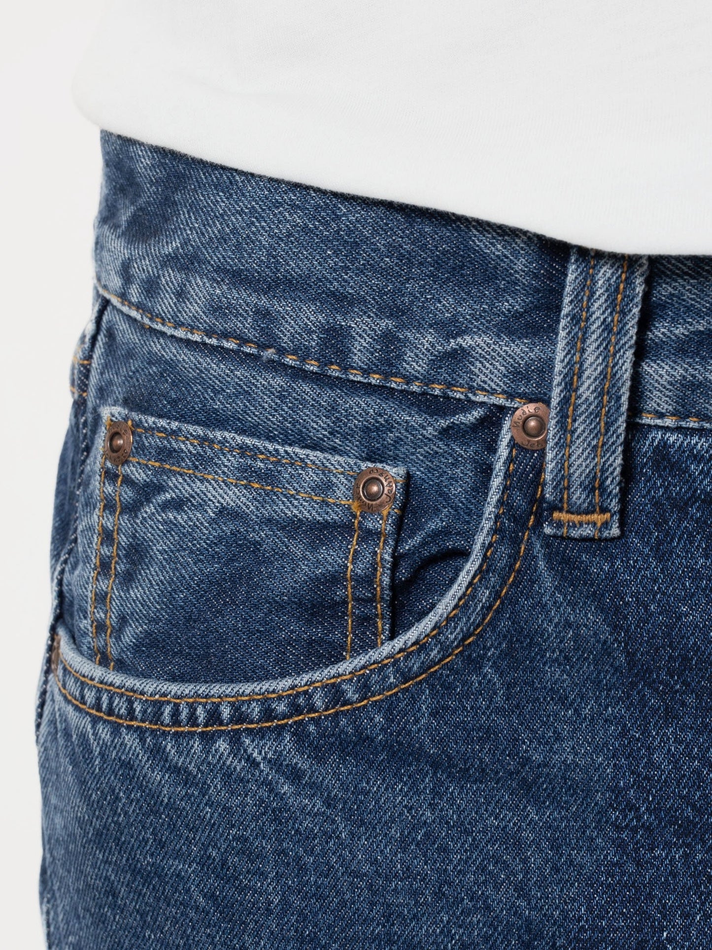 Jean droit en coton bio | bleu "gritty jackson 90s stone"