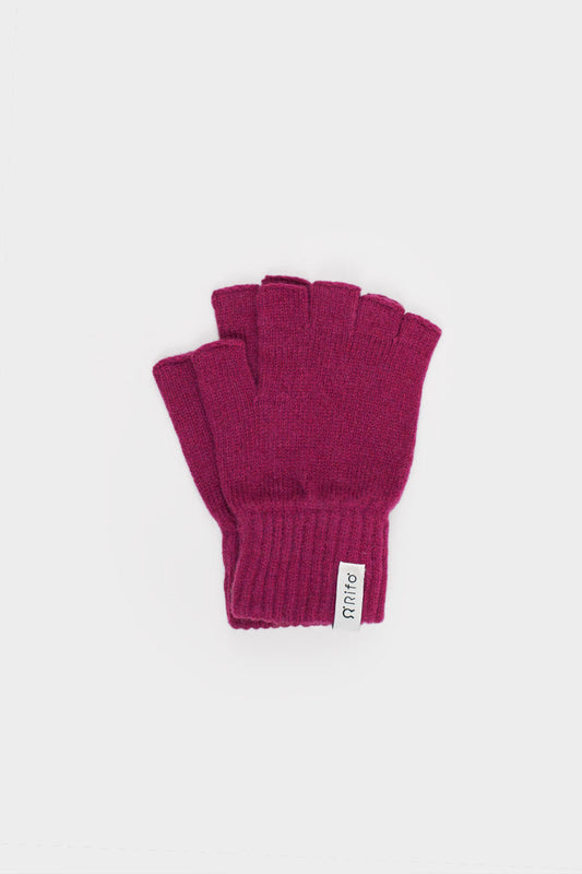 Mitaines en laine recyclée | rose "sasha - rosa ciclamino"