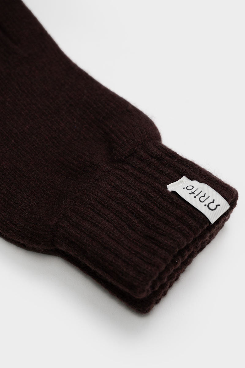 Gants homme en cachemire recyclé | marron "guanti pier paolo brown caffè"