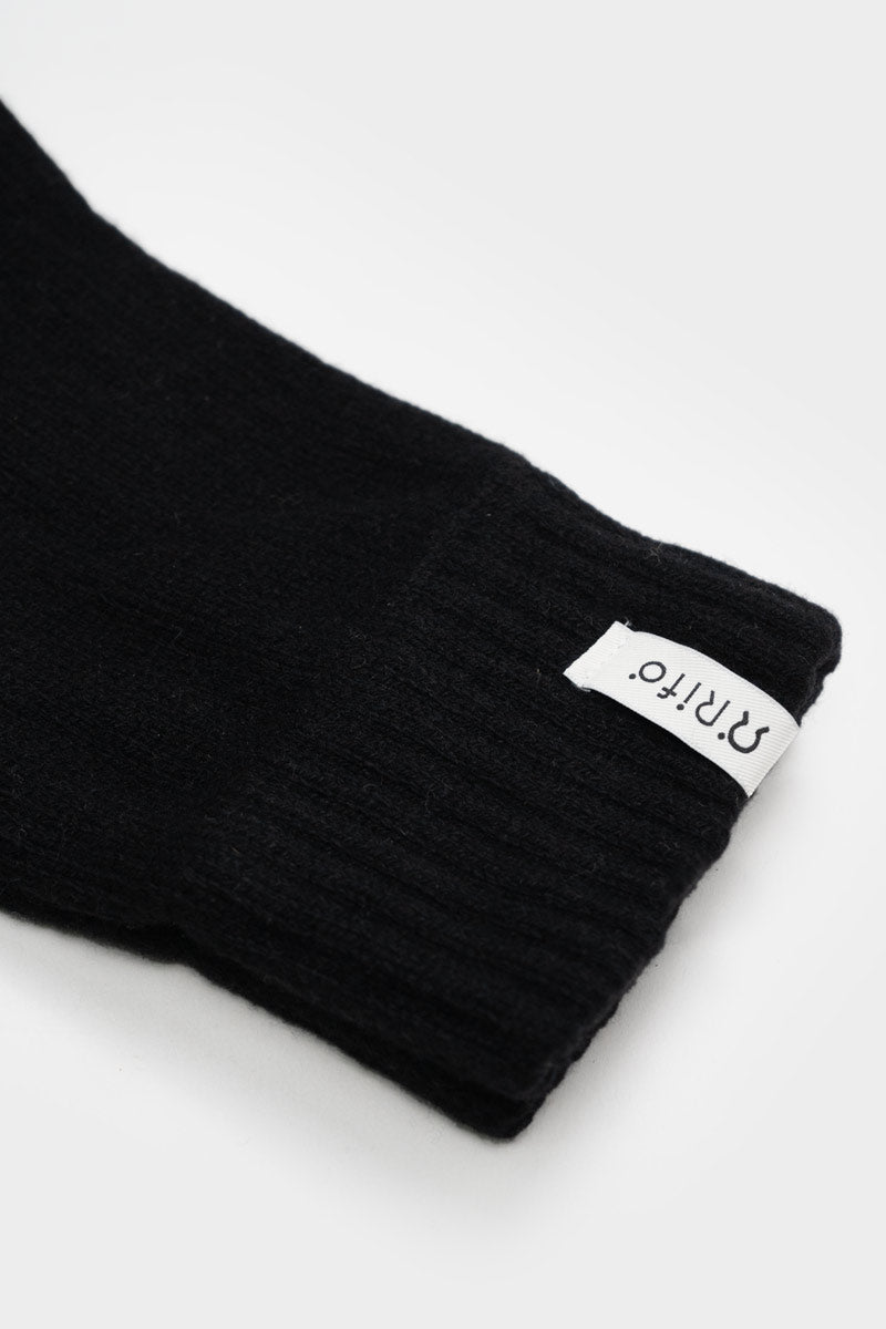 Gants homme en cachemire recyclé | noir "guanti pier paolo black ardesia"