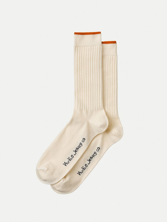 Gunnarsson socks offwhite en coton bio - offwhite