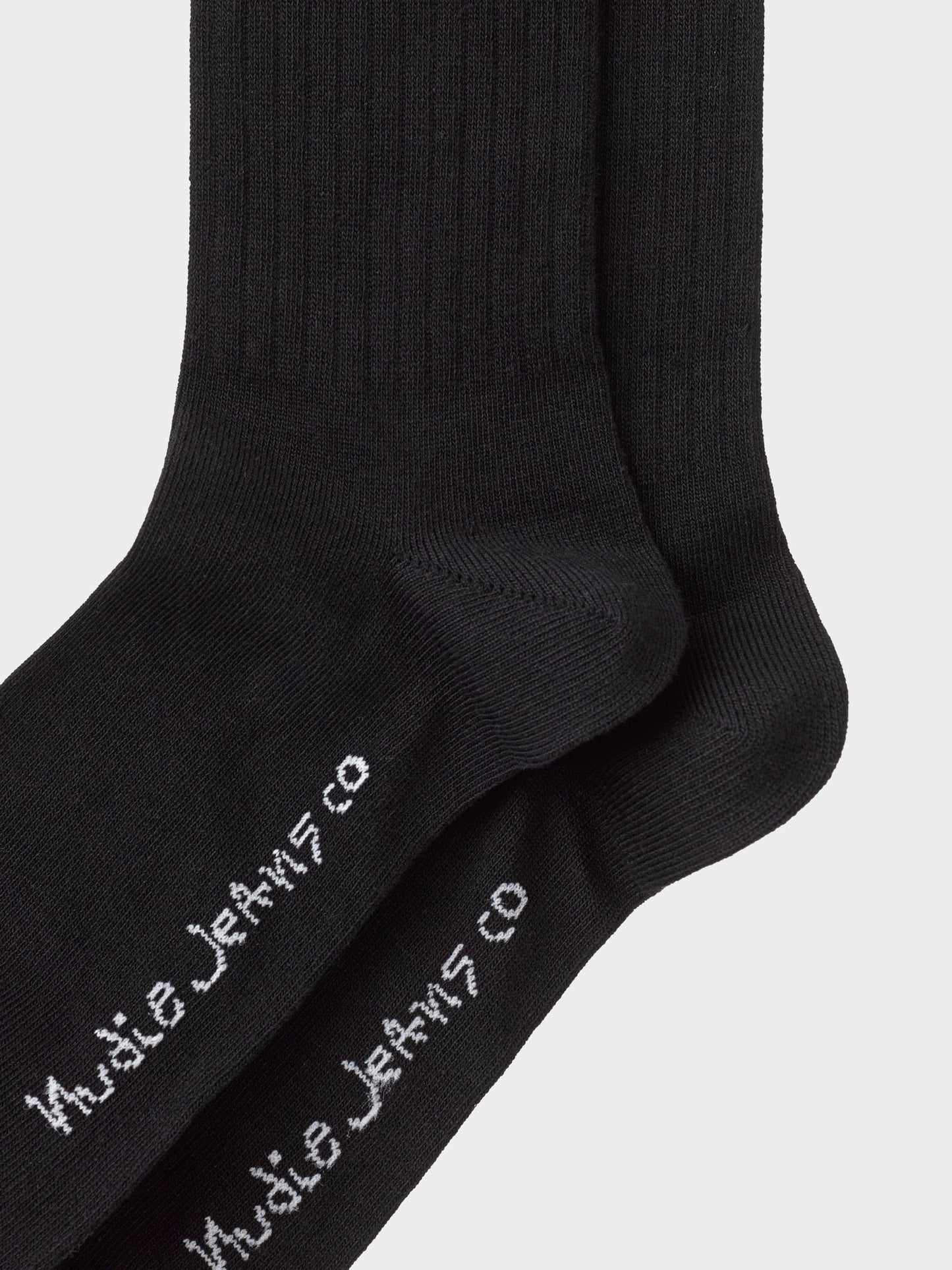 Chaussettes hautes noires en coton bio - Gunnarsson Socks Black