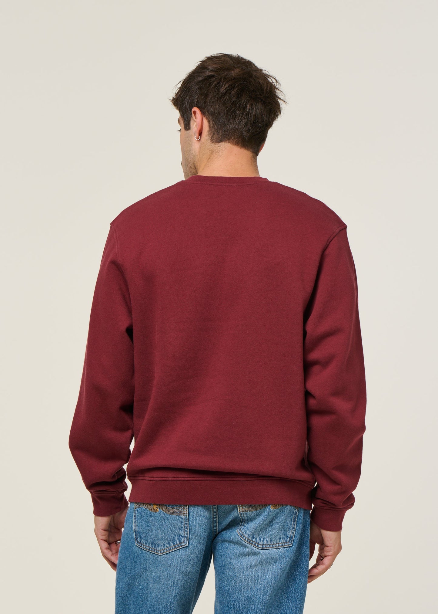 Sweat oversize en coton bio | bordeaux