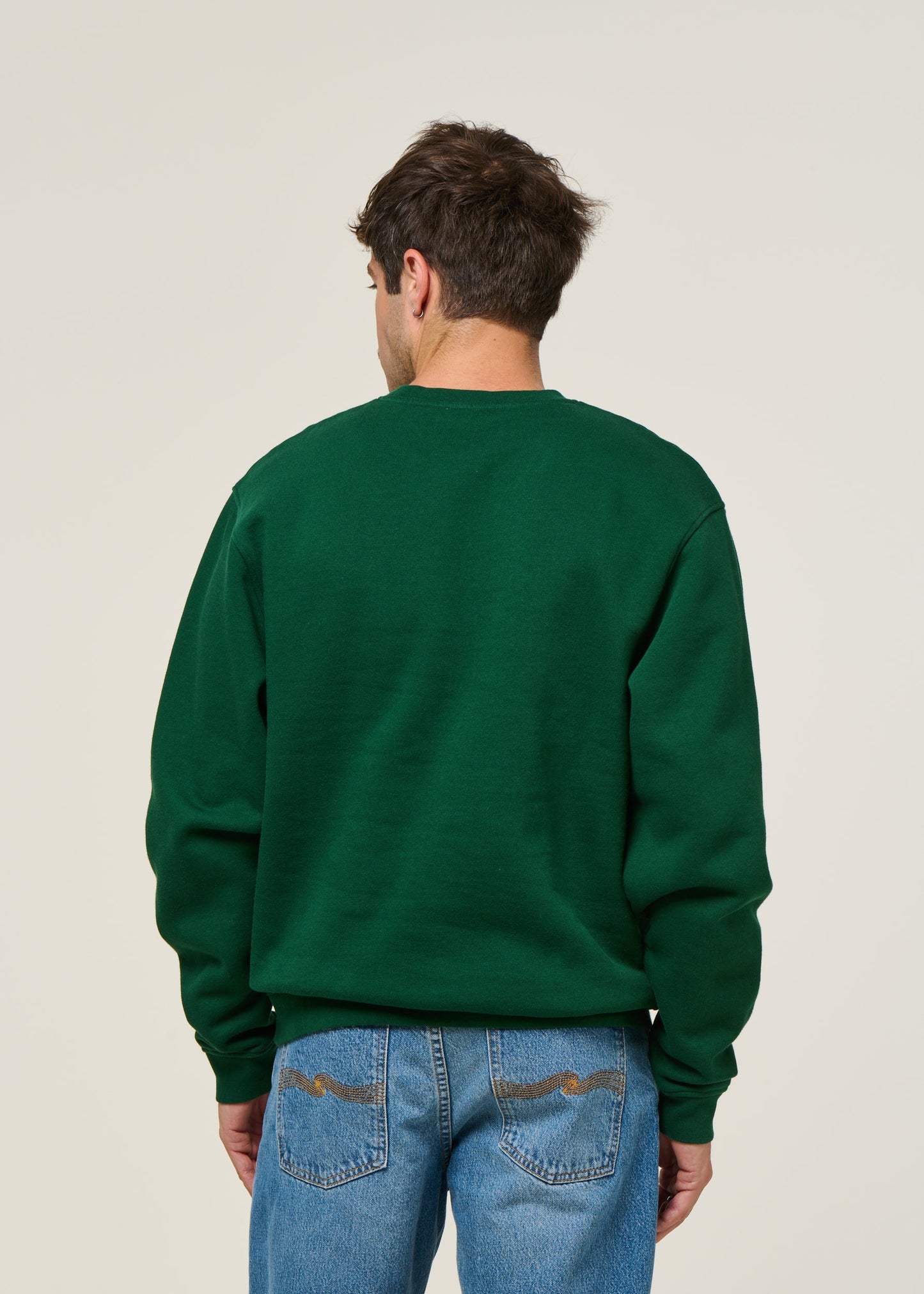 Sweat oversize en coton bio | vert forêt
