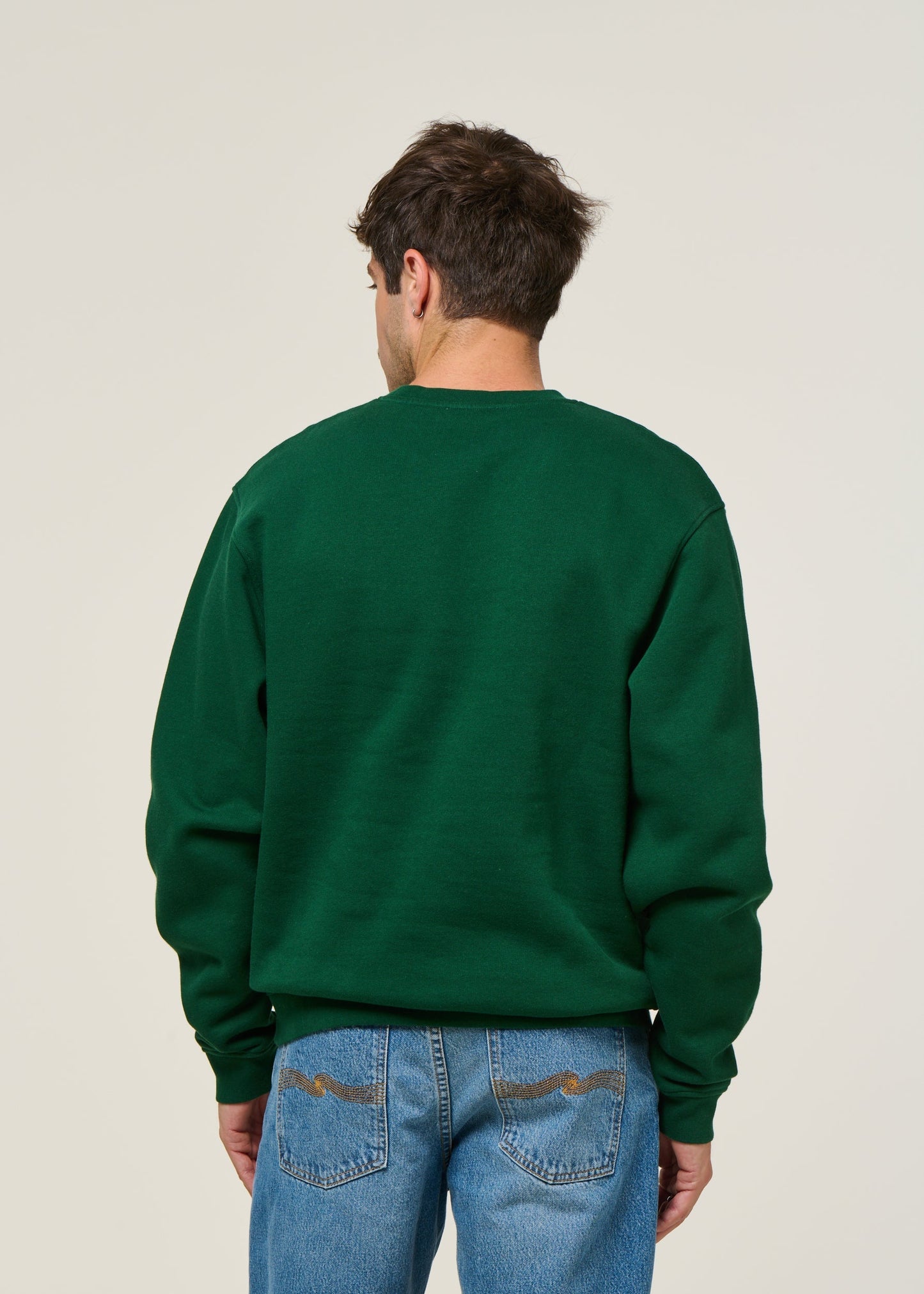 Sweat oversize en coton bio | vert forêt