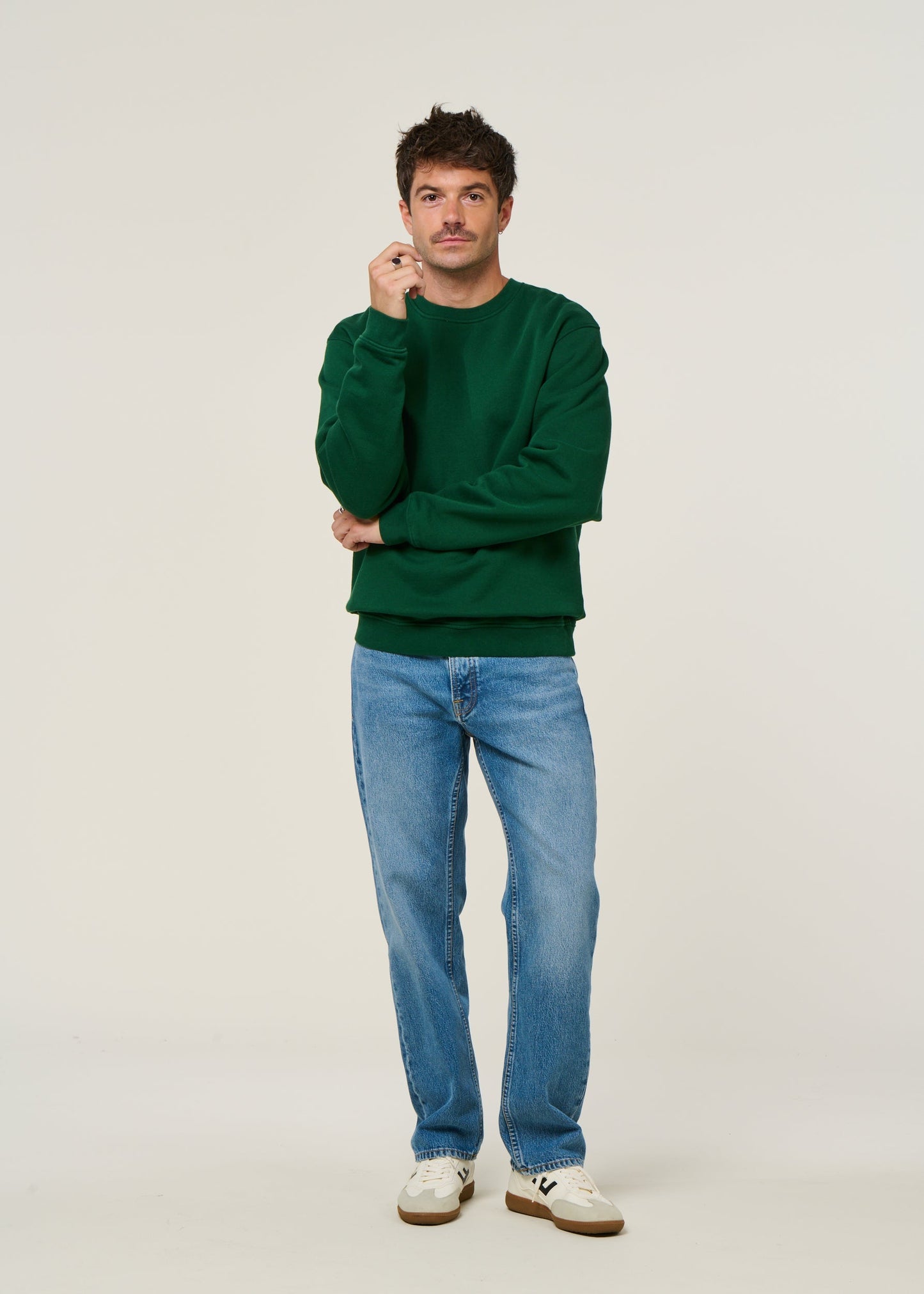 Sweat oversize en coton bio | vert forêt