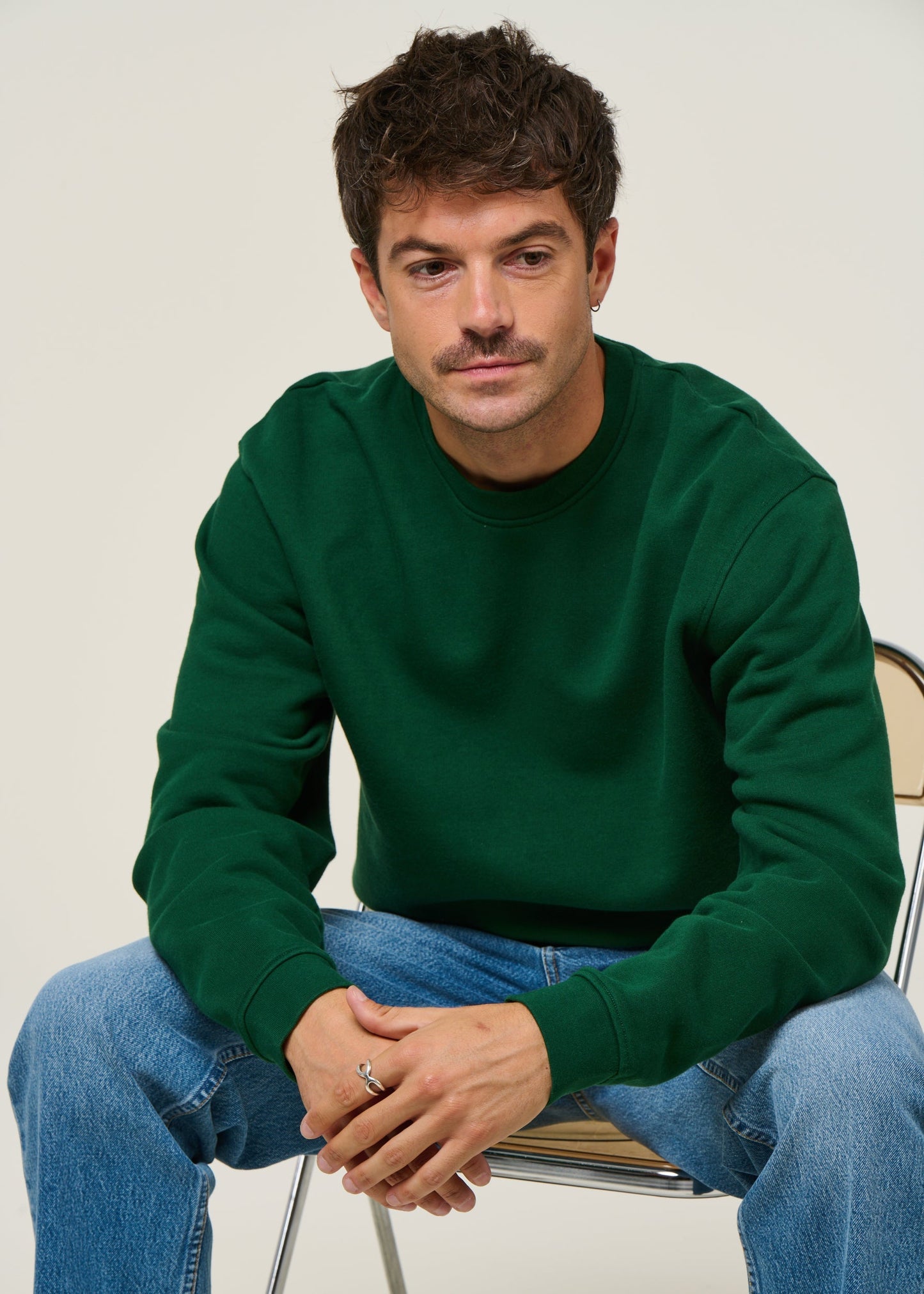 Sweat oversize en coton bio | vert forêt