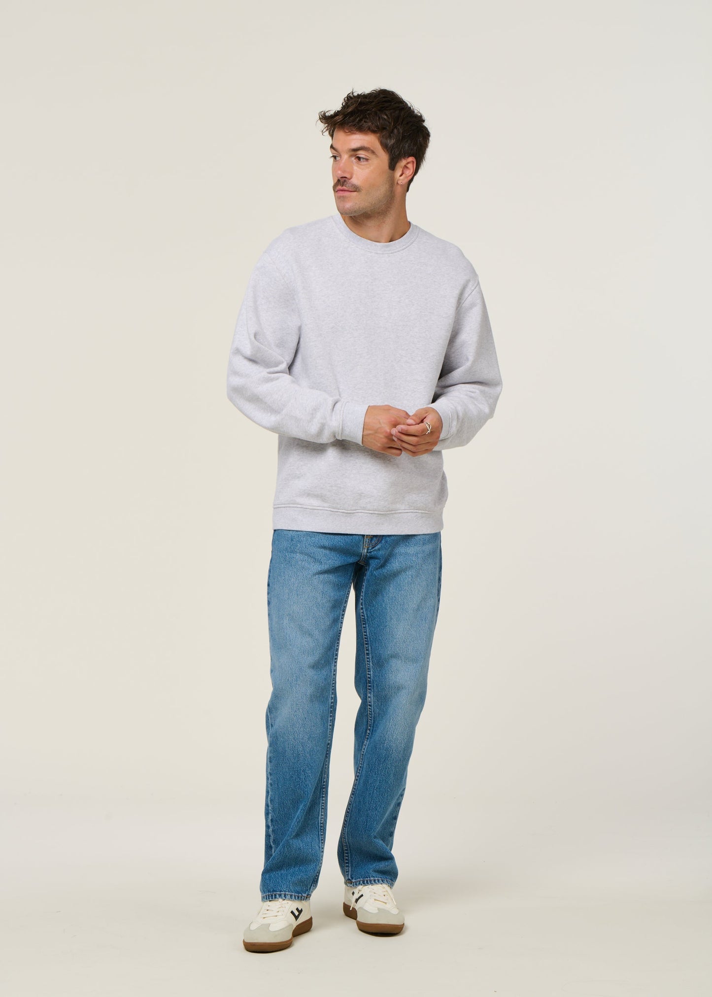 Sweat oversize en coton bio |  gris chiné