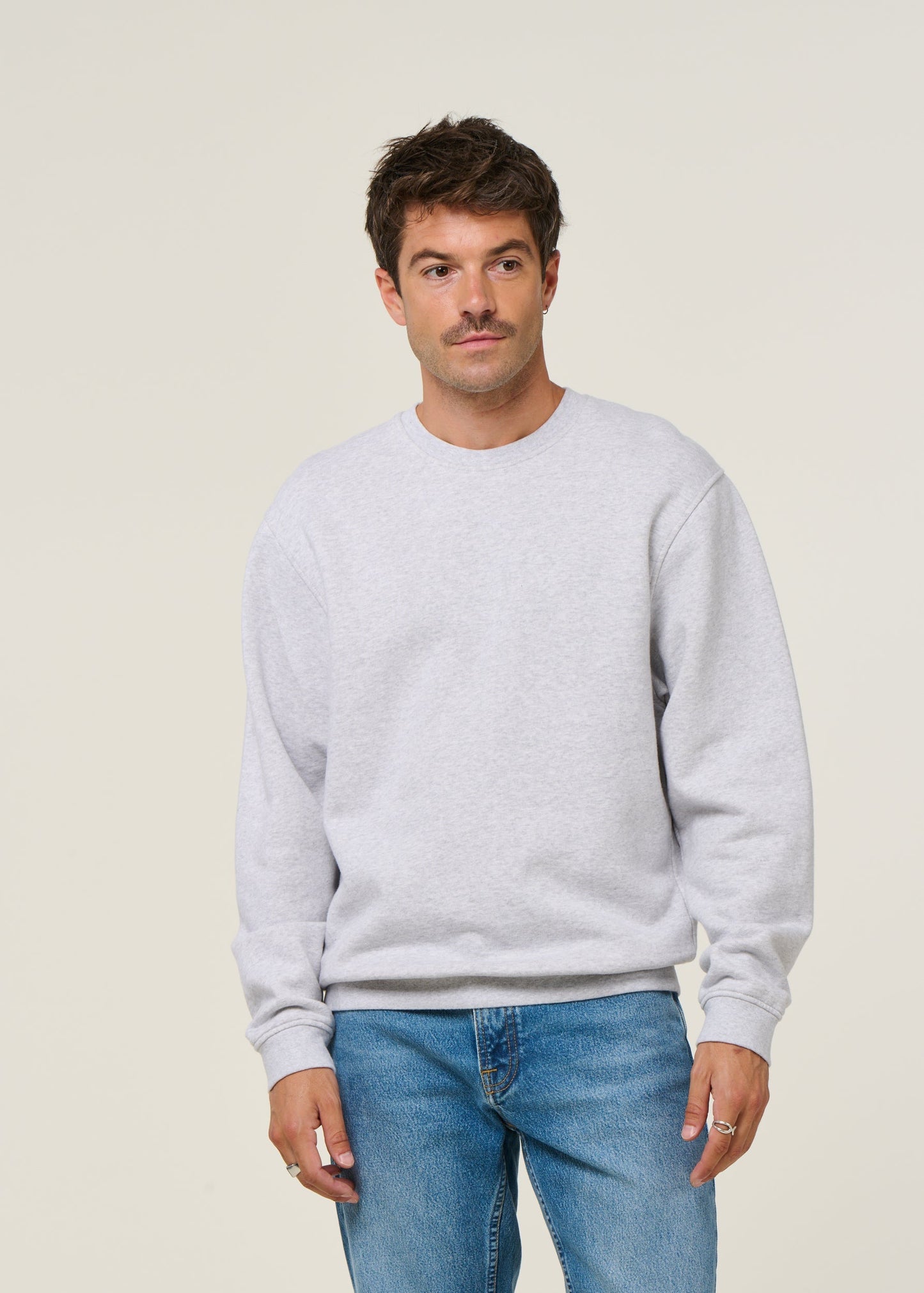 Sweat oversize en coton bio |  gris chiné