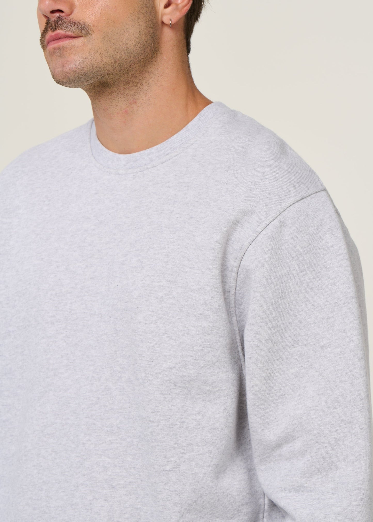 Sweat oversize en coton bio |  gris chiné