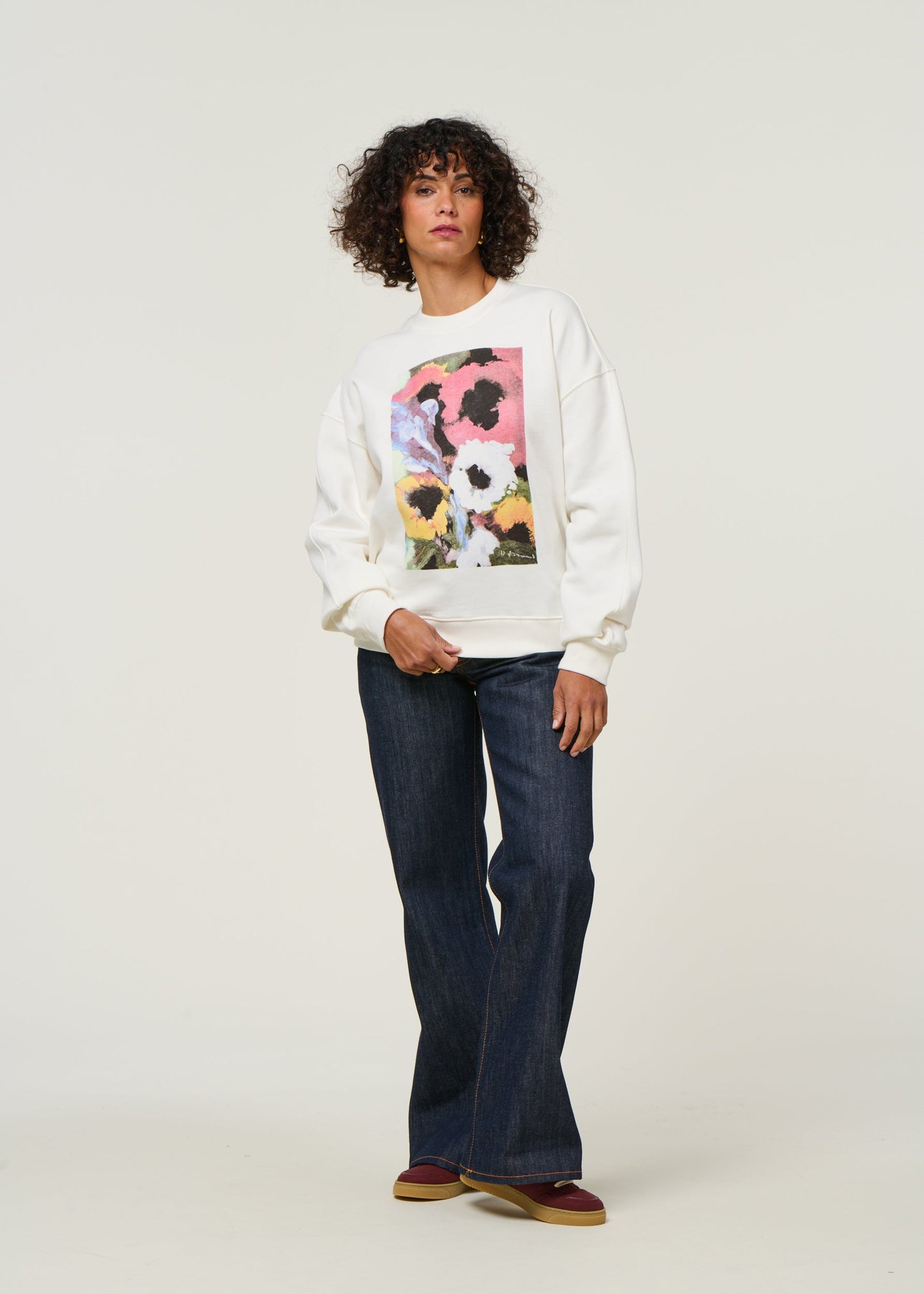 Sweat en coton bio | écru "hagen"
