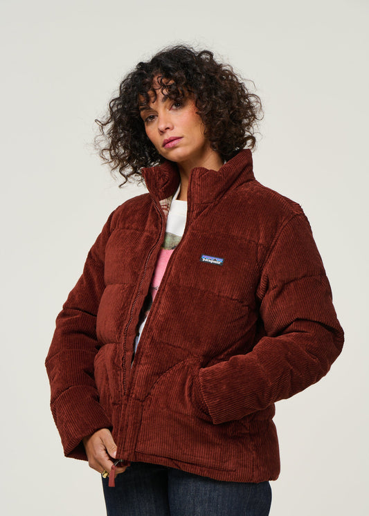 Doudoune velours en matière recyclée | marron "w's cord fjord jkt - dvl"