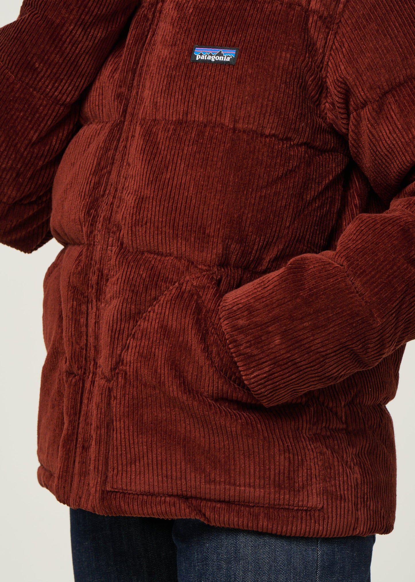 Doudoune velours en matière recyclée | marron "w's cord fjord jkt - dvl"