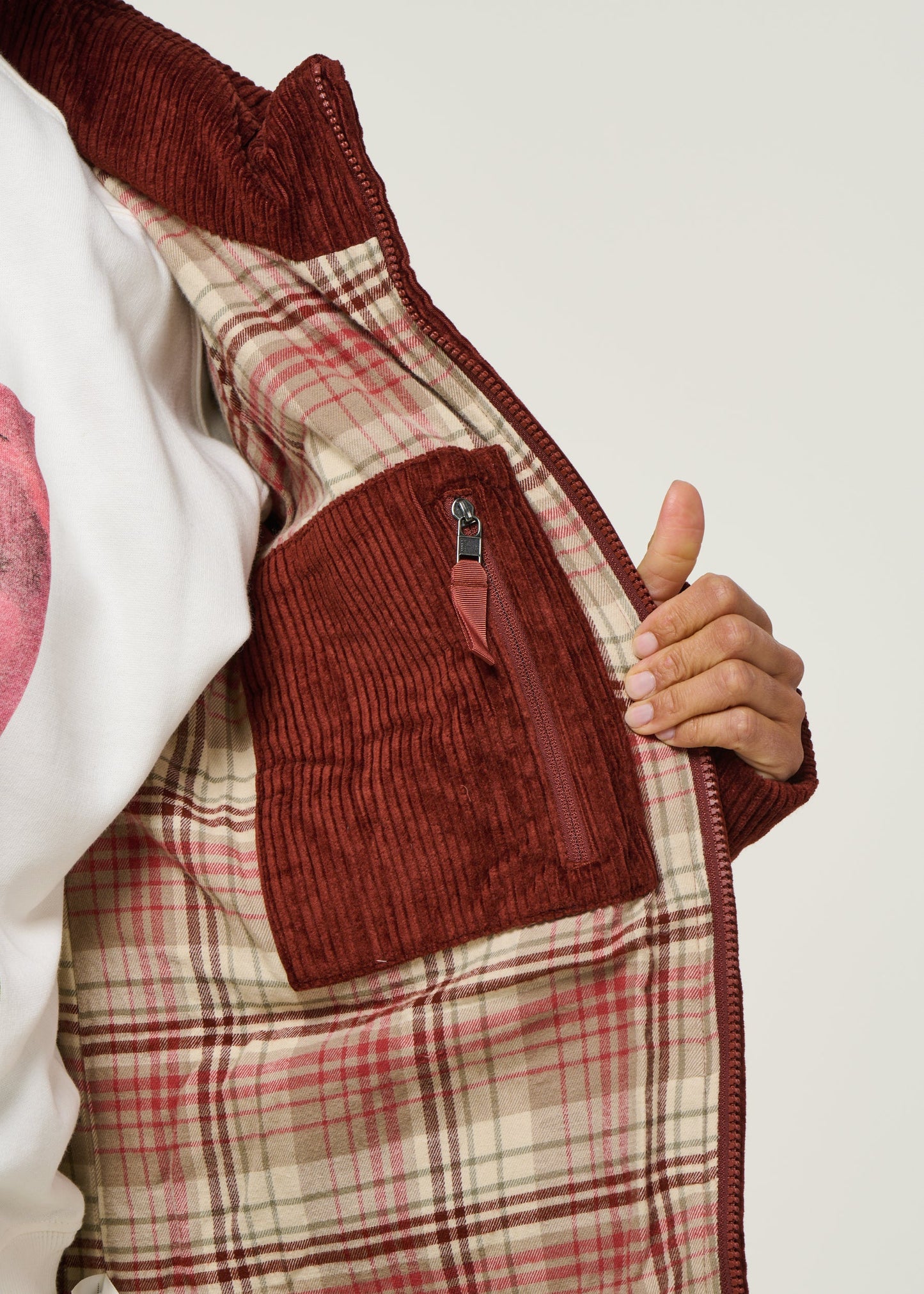 Doudoune velours en matière recyclée | marron "w's cord fjord jkt - dvl"
