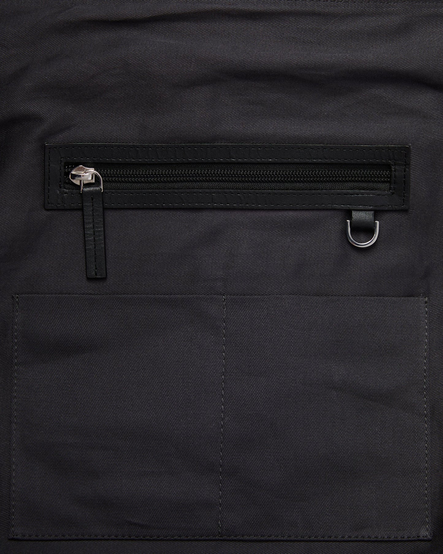 Sac à dos en coton bio et cuir certifié | noir "hege black with black leather"
