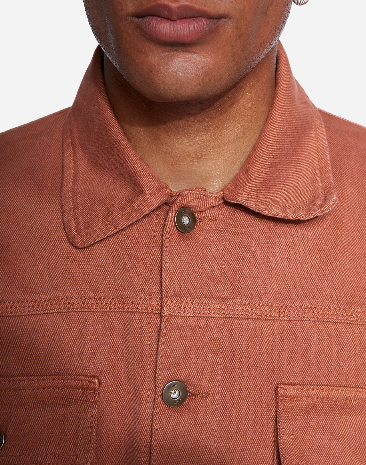 Veste workwear en coton bio | marron "hekinan sienna"