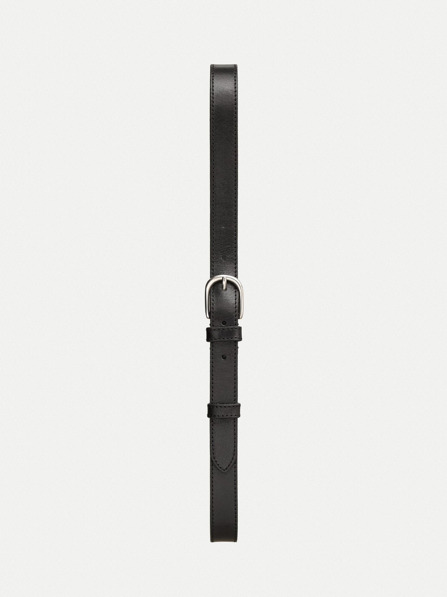 Ceinture en cuir à tannage végétal | noir "handsome belt classic black"