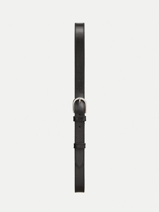 Ceinture en cuir à tannage végétal | noir "handsome belt classic black"