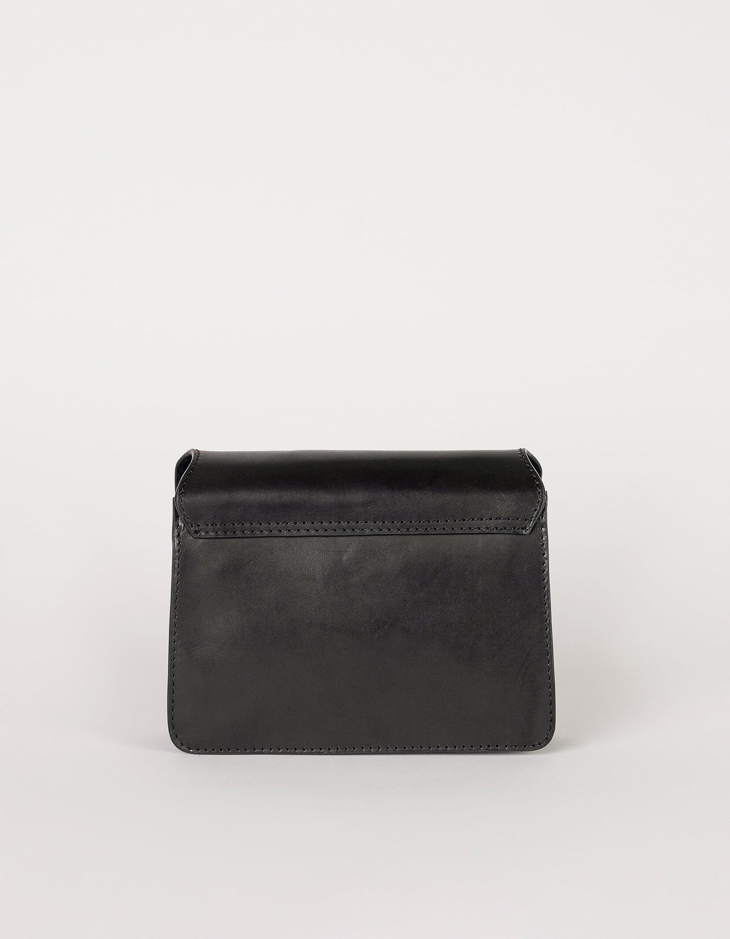 Sac à main bandoulière en cuir certifié | Noir "harper mini black classic leather"