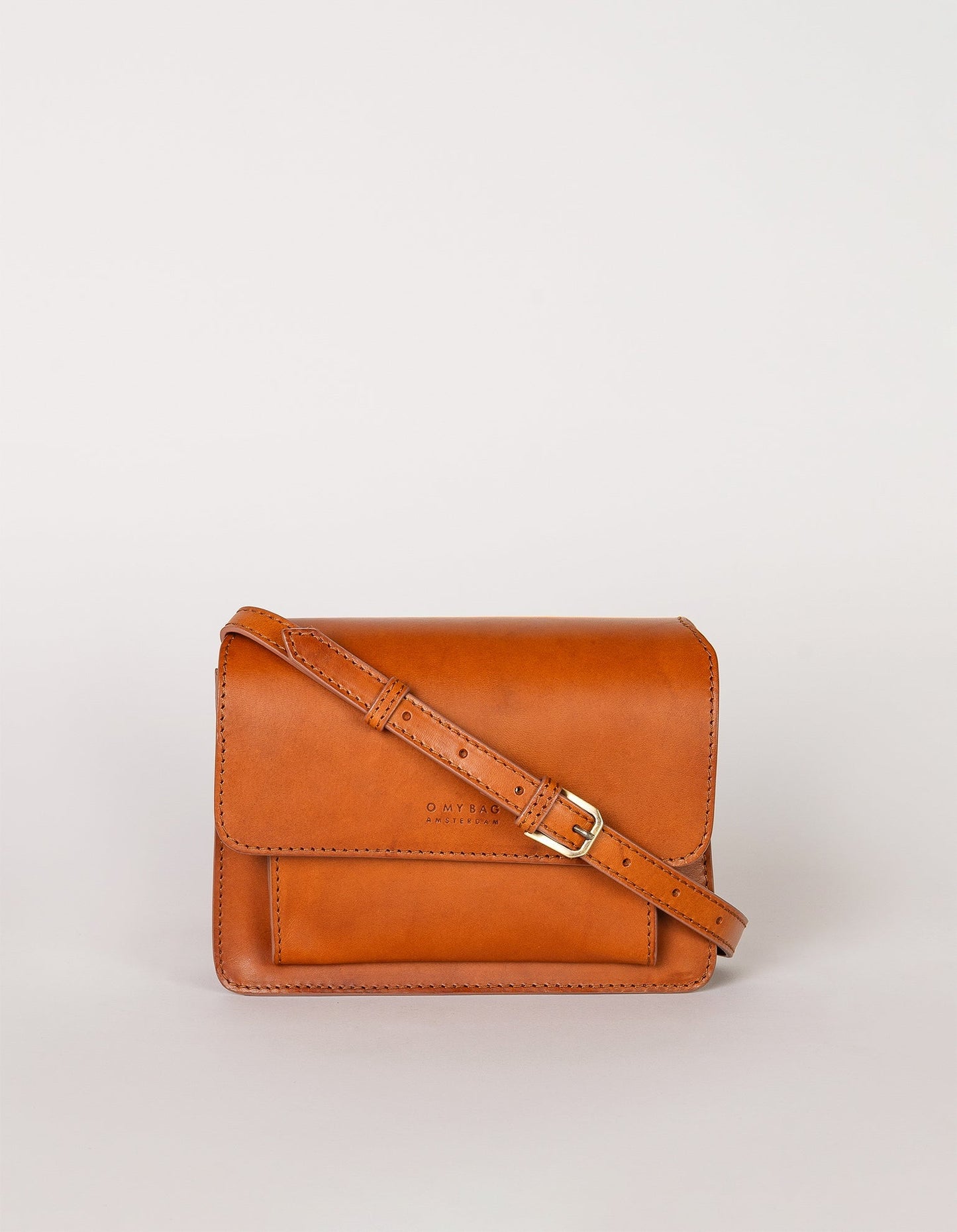 Sac bandoulière en cuir certifié | Marron "harper mini cognac classic leather"
