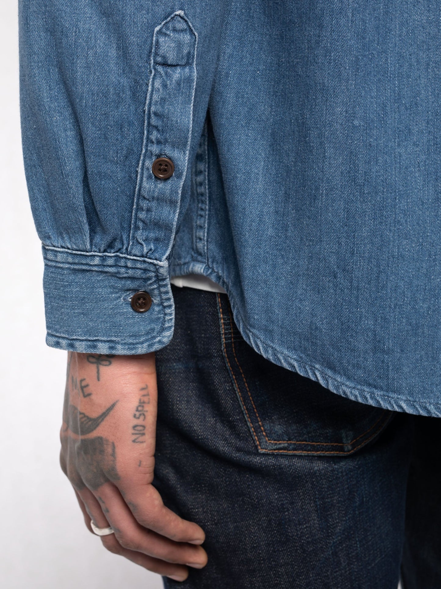 Chemise en jean en coton bio - Hebbe Humble Blue denim