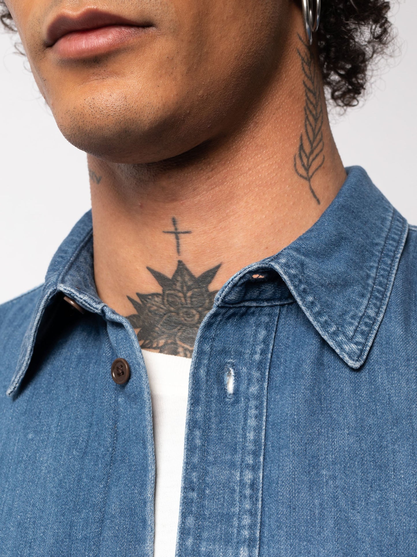 Chemise en jean en coton bio - Hebbe Humble Blue denim