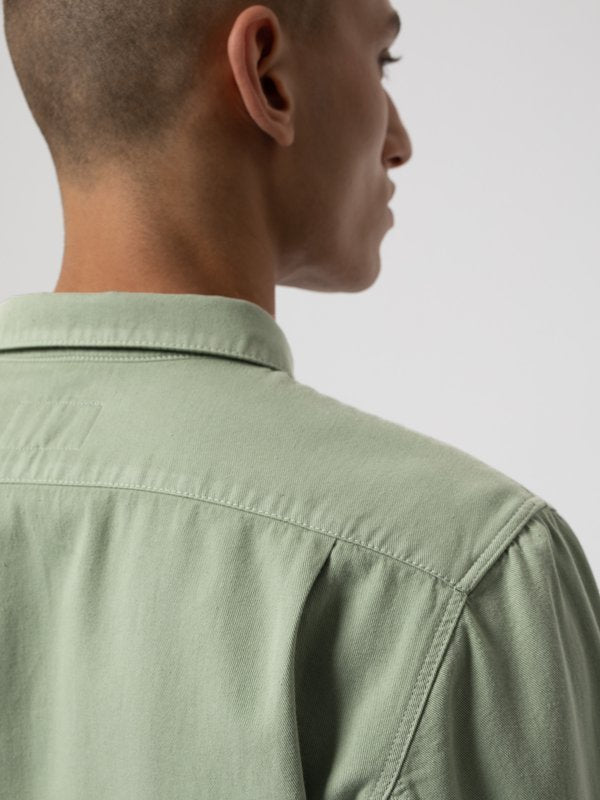Chemise vert pâle en coton bio - Henry