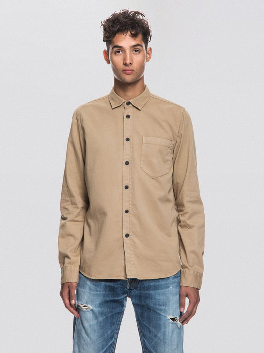 Chemise beige en coton bio - Henry