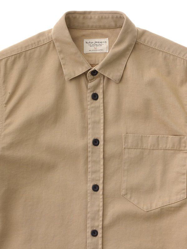 Chemise beige en coton bio - Henry