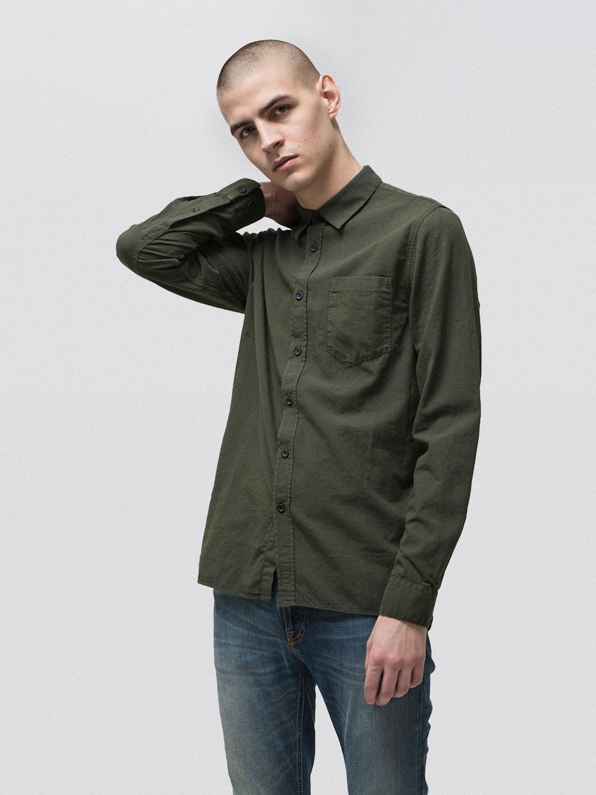 Chemise kaki en coton bio - Henry