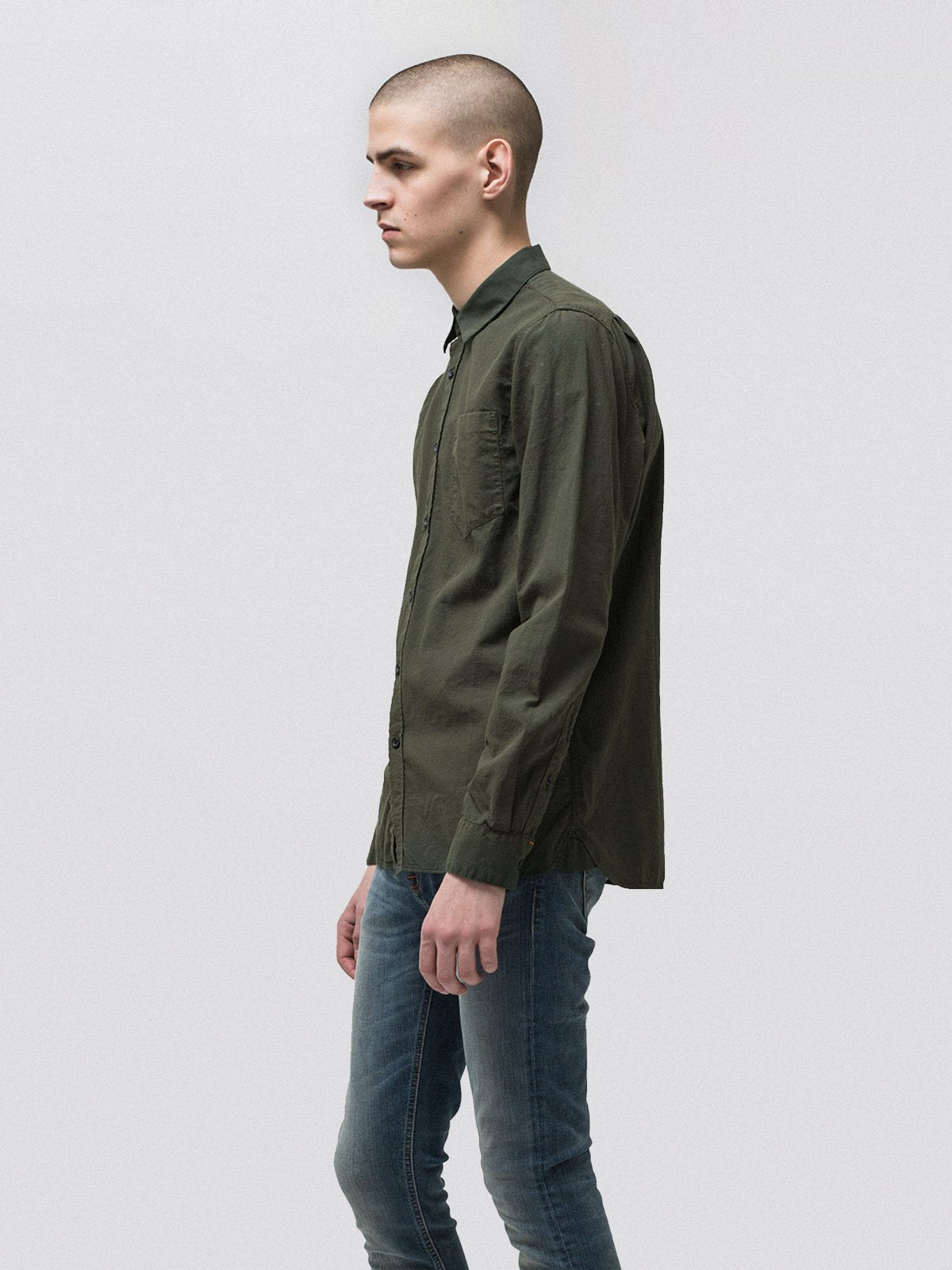 Chemise kaki en coton bio - Henry