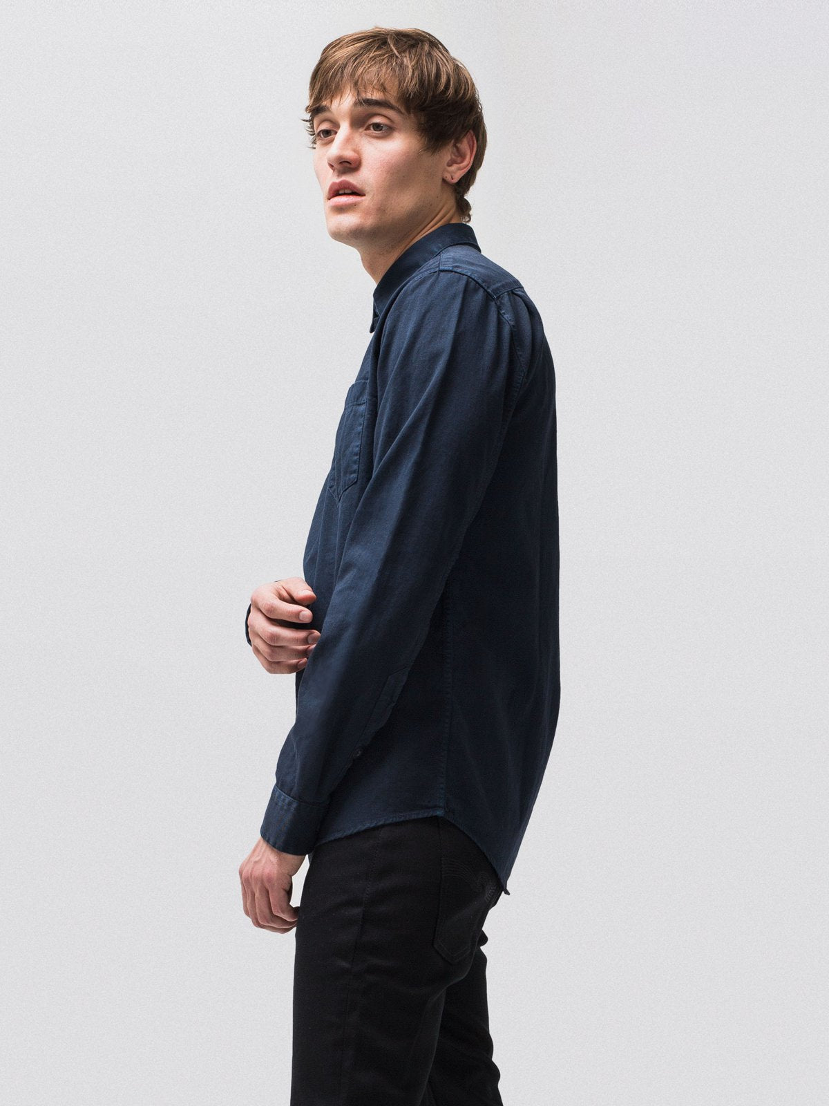 Chemise marine en coton bio - Henry
