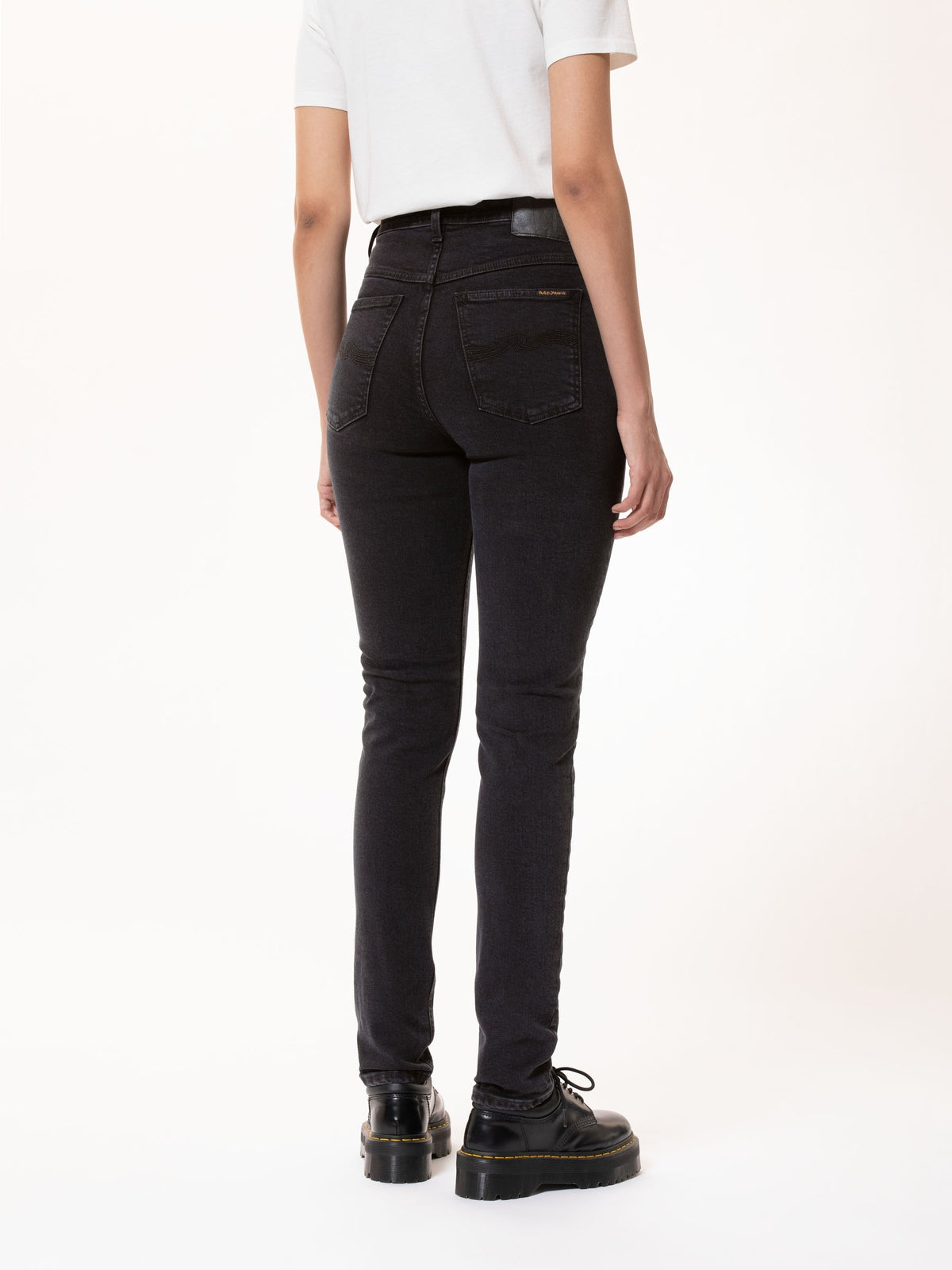 Jean skinny taille haute en coton bio | noir "hightop tilde black coal"