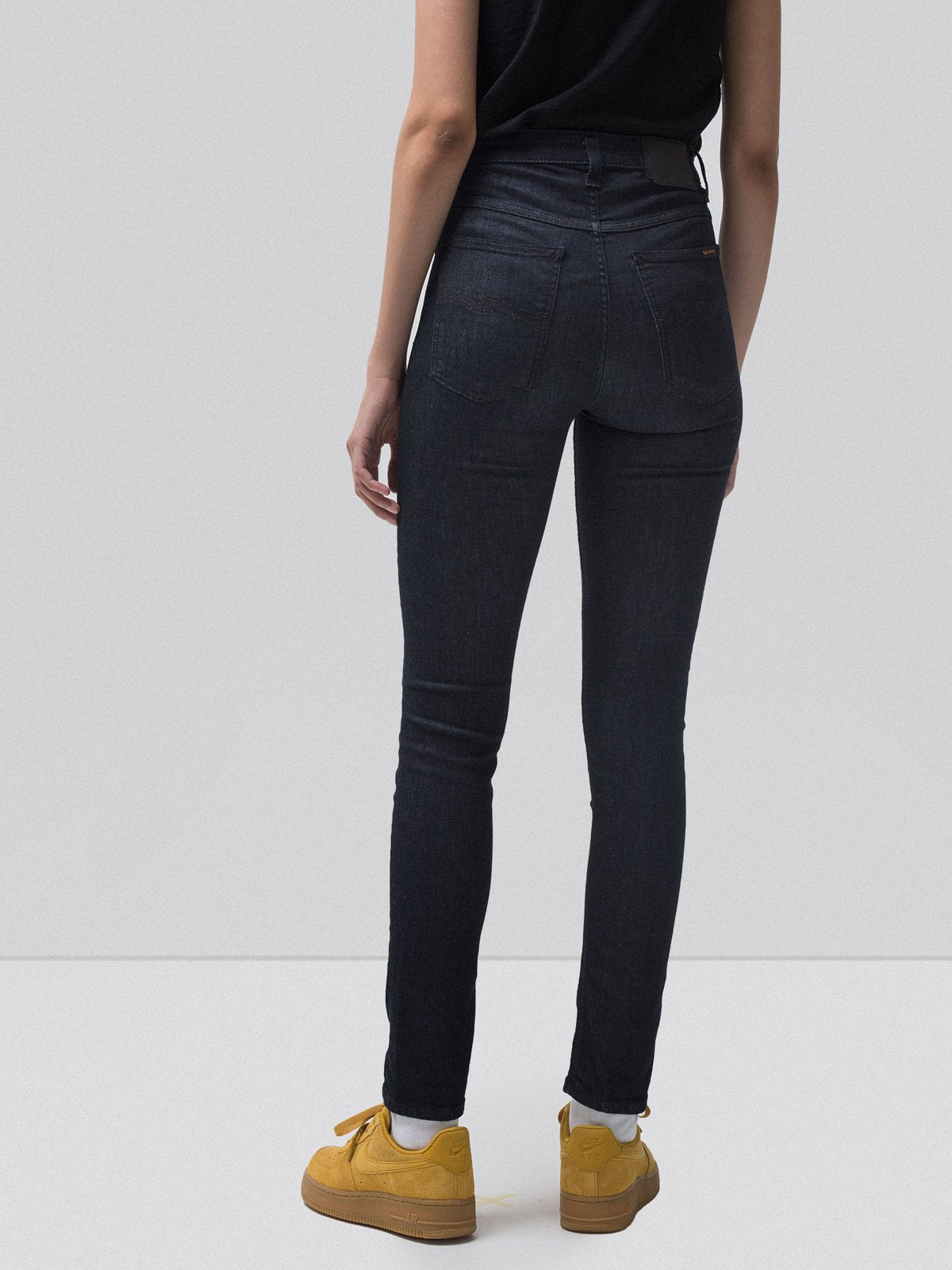 Jean skinny taille haute brut coton bio - Hightop Tilde dark blue